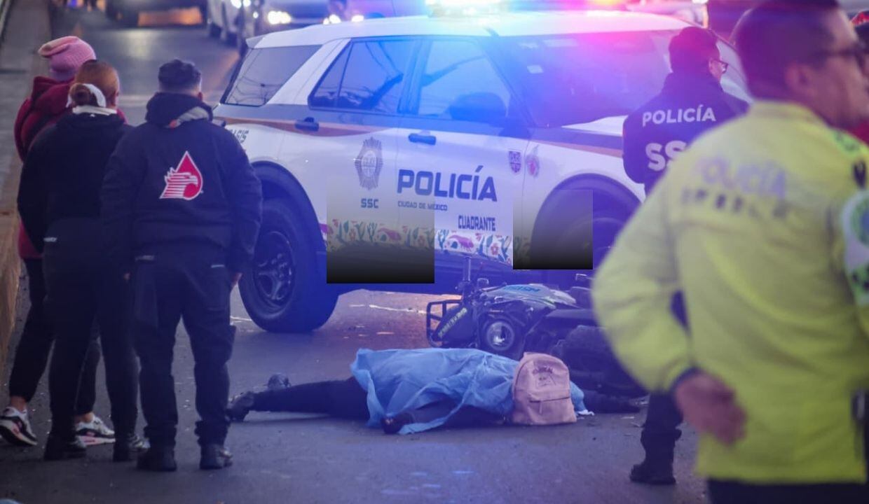 Accidente vial en Iztapalapa deja una persona fallecida y una herida