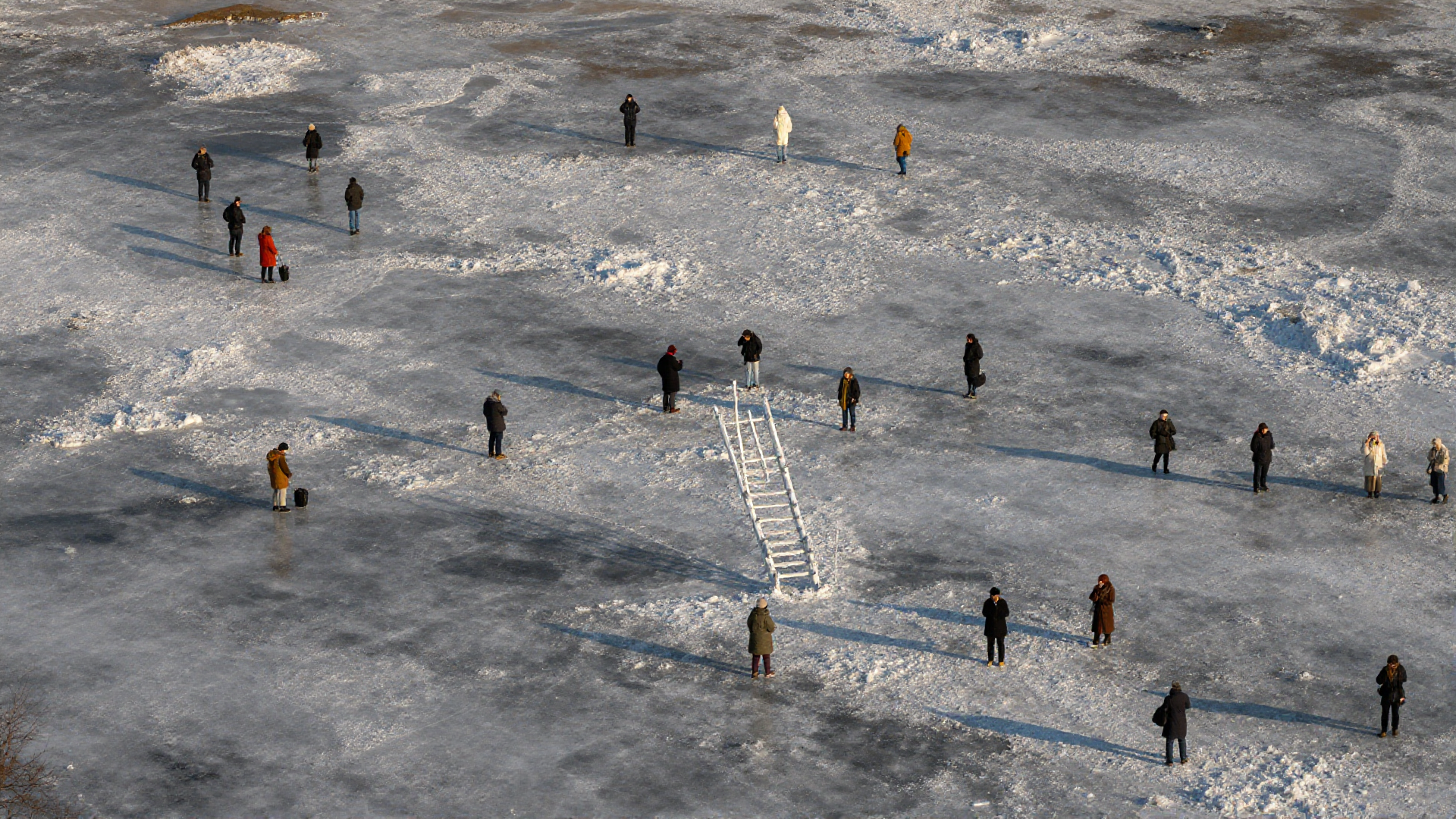 Kyiv Residents Gather on Frozen Dnipro River Amid Energy Crisis