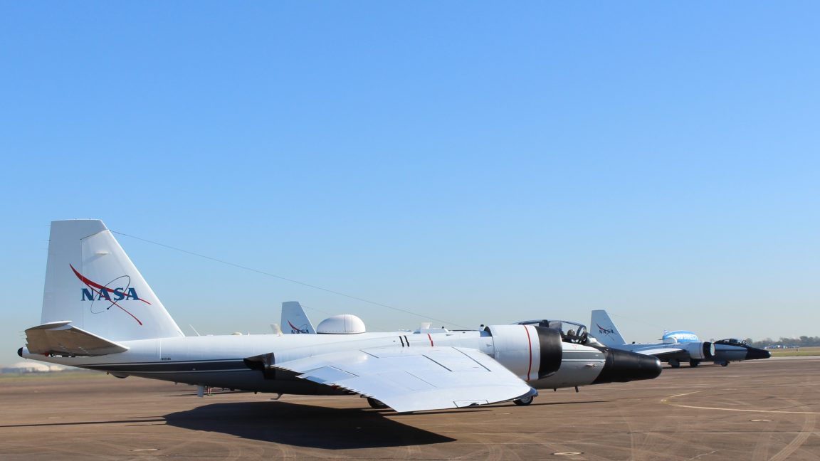NASA WB-57 High-Altitude Research Jet Executes Emergency Belly Landing in Houston