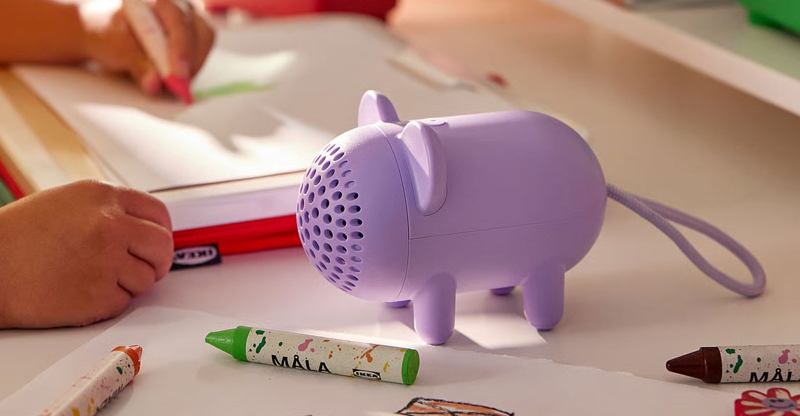 Ikea Launches Grejsimojs Portable Speaker Shaped Like a Purple Mouse