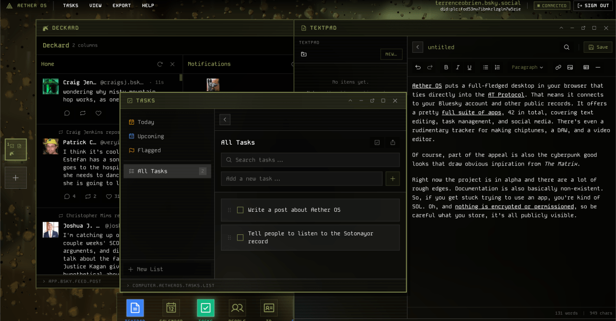 Aether OS Launches Browser-Based Desktop Tied to Bluesky's AT Protocol
