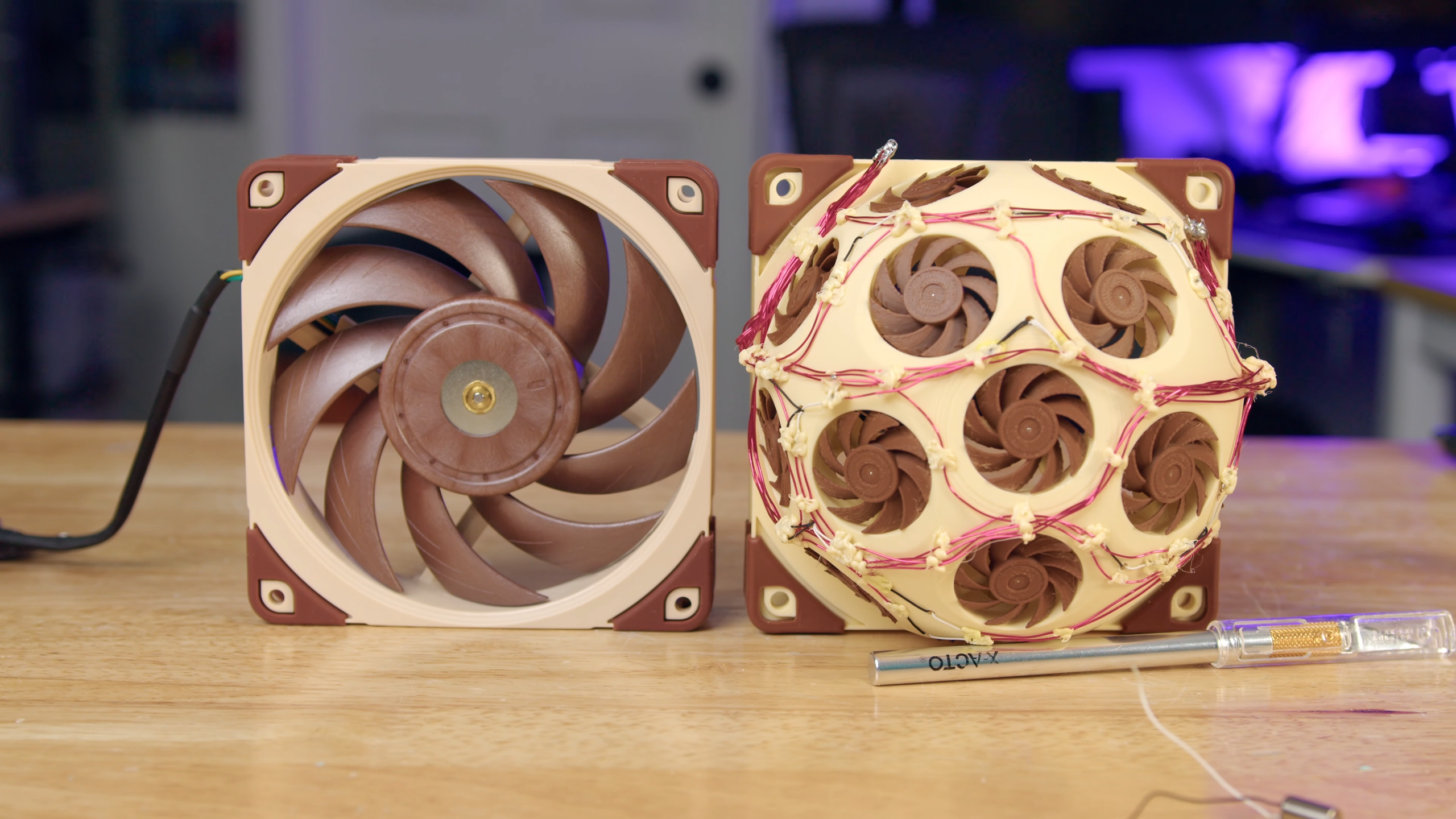YouTuber Major Hardware Assembles 15 Mini Fans Into Single Cooler Unit