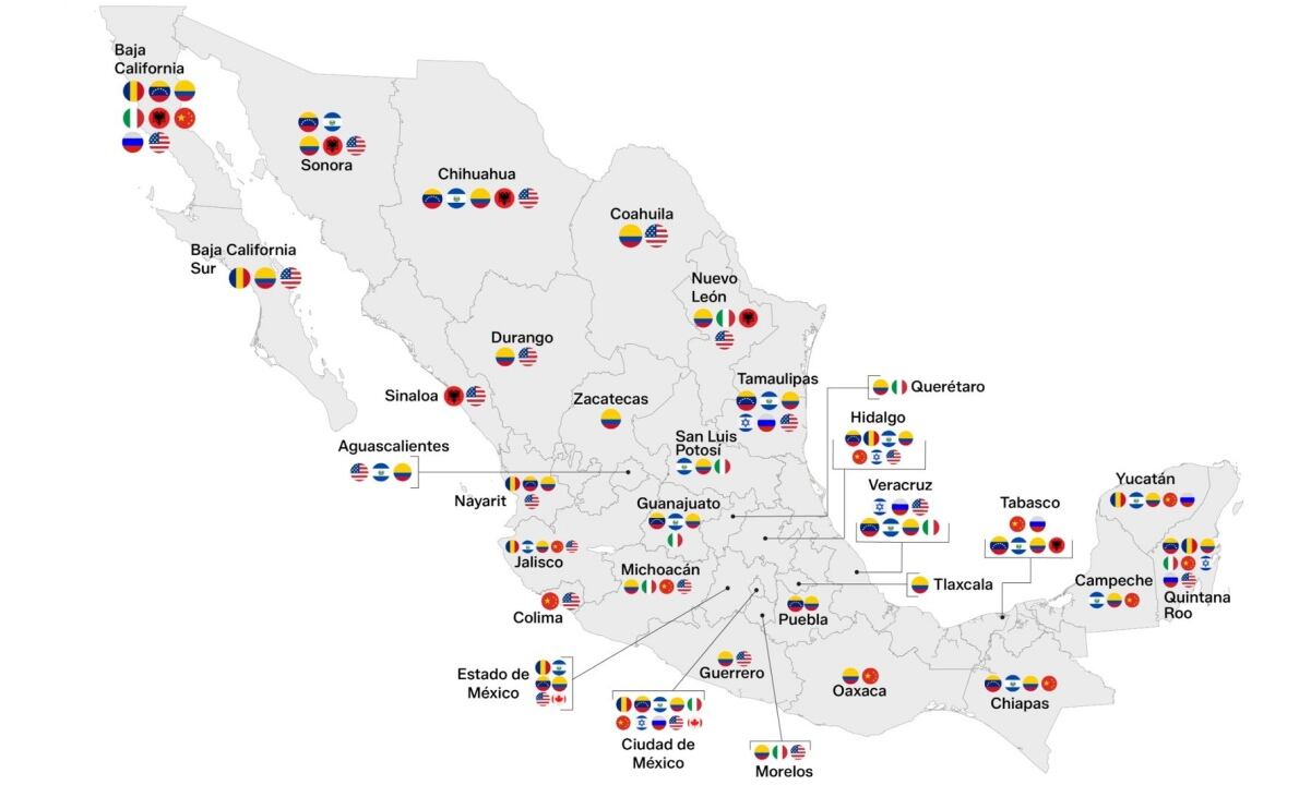 Foreign Criminal Organizations Operate in All 32 Mexican States, Map Reveals