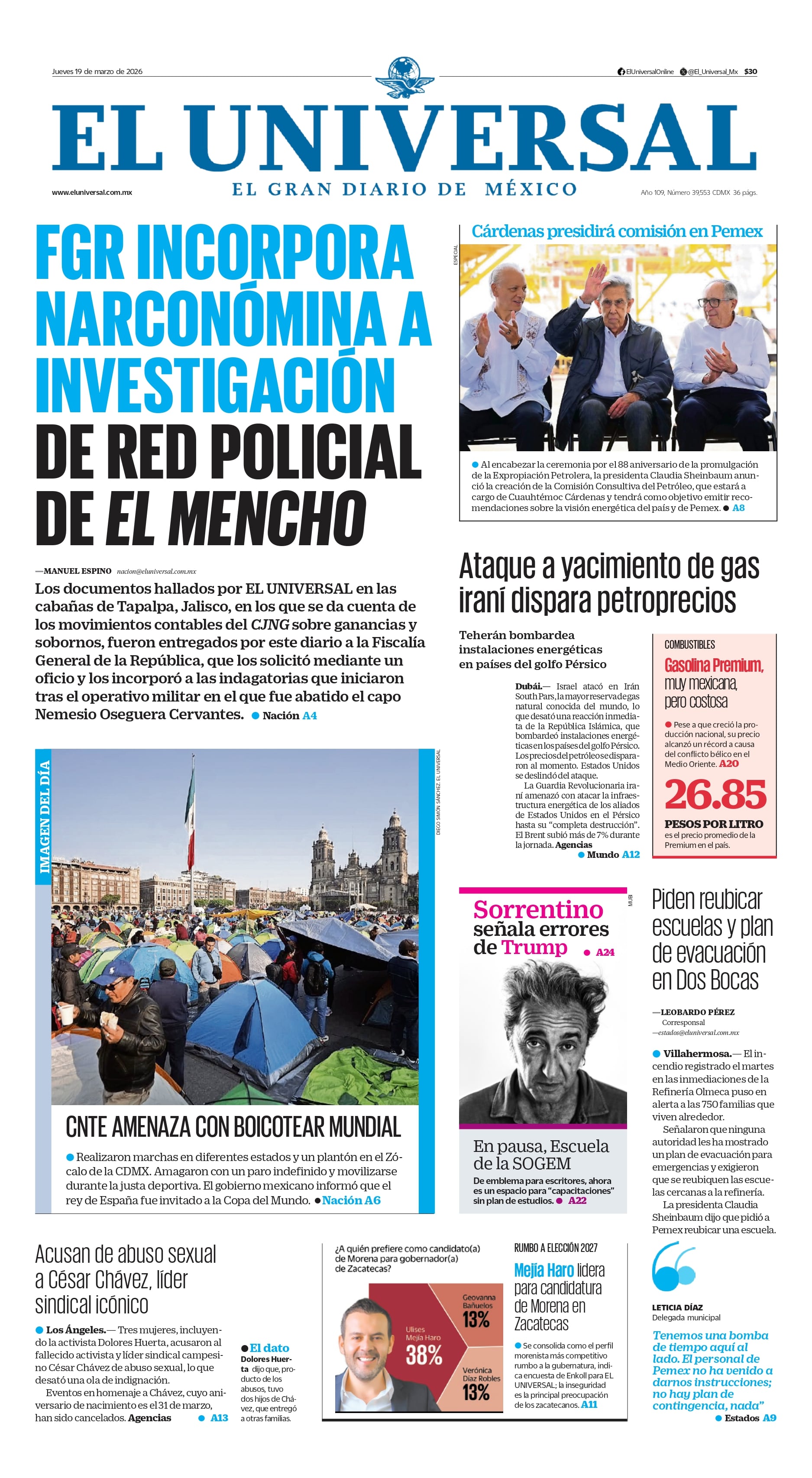 El Universal Enforces Subscriber-Only Access for Print Front Page Edition