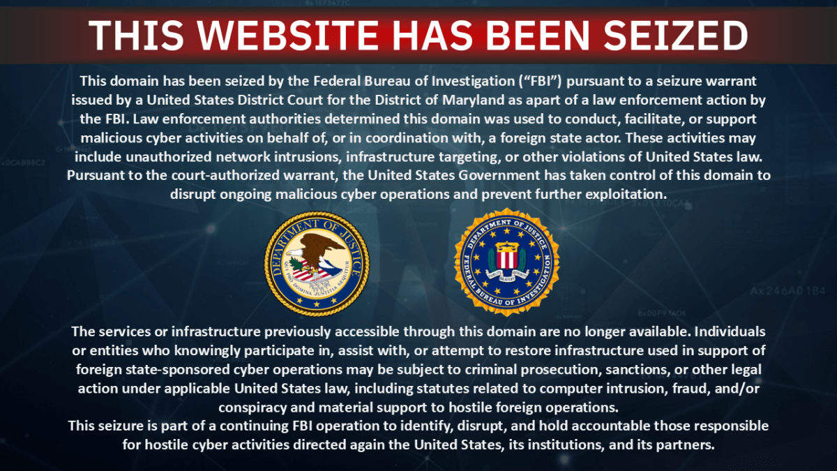 FBI Seizes Handala Websites Following Stryker Cyberattack