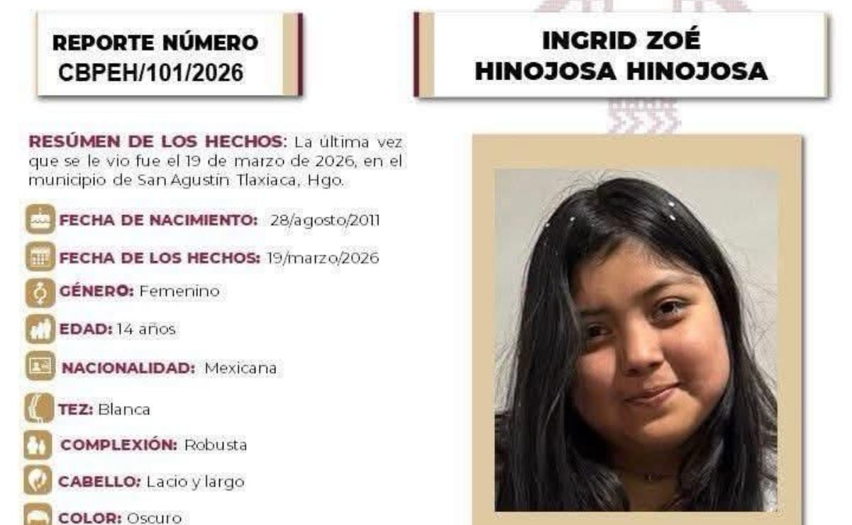 Procurador de Hidalgo reporta avances en localización de Ingrid Zoe Hinojosa