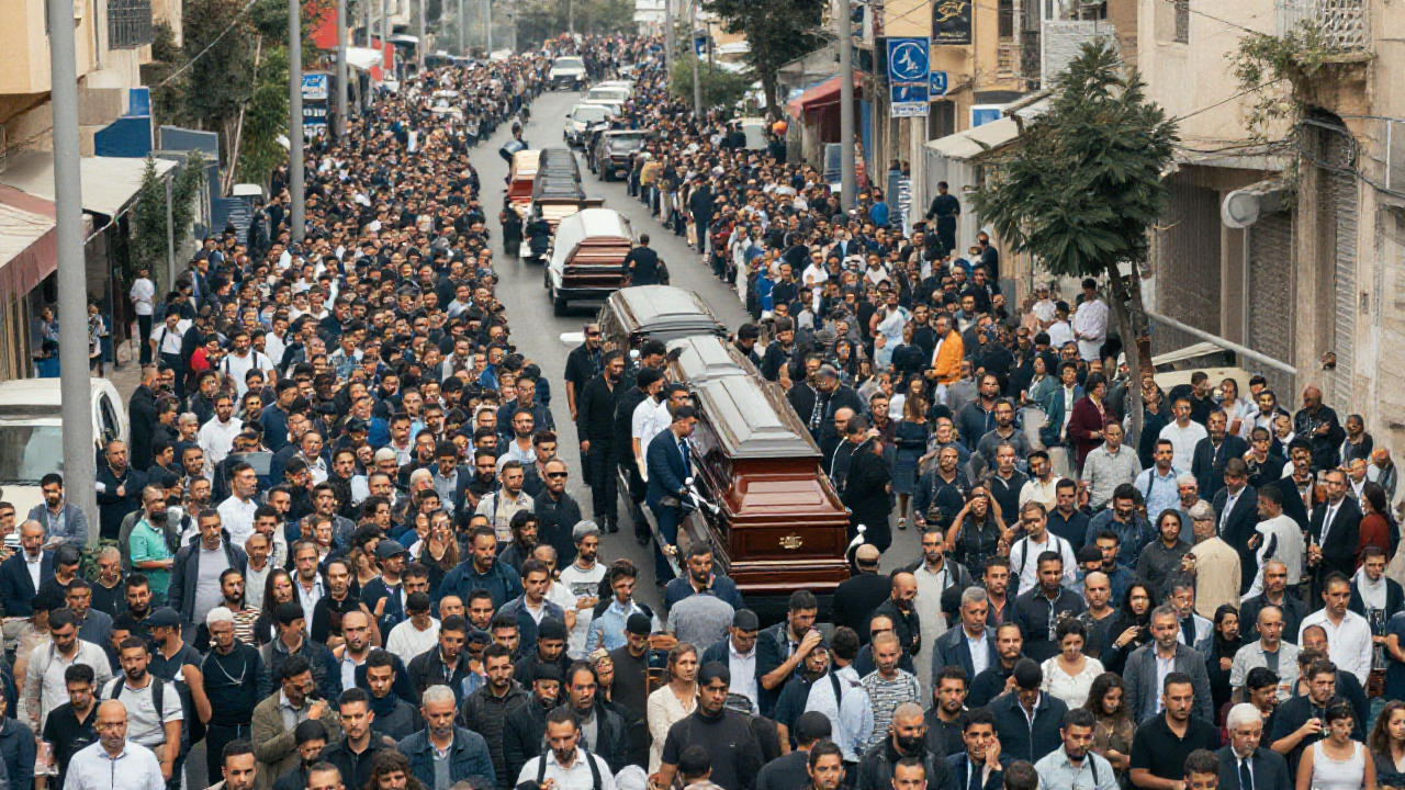 数百贝鲁特民众哀悼以军空袭中遇难的三名记者