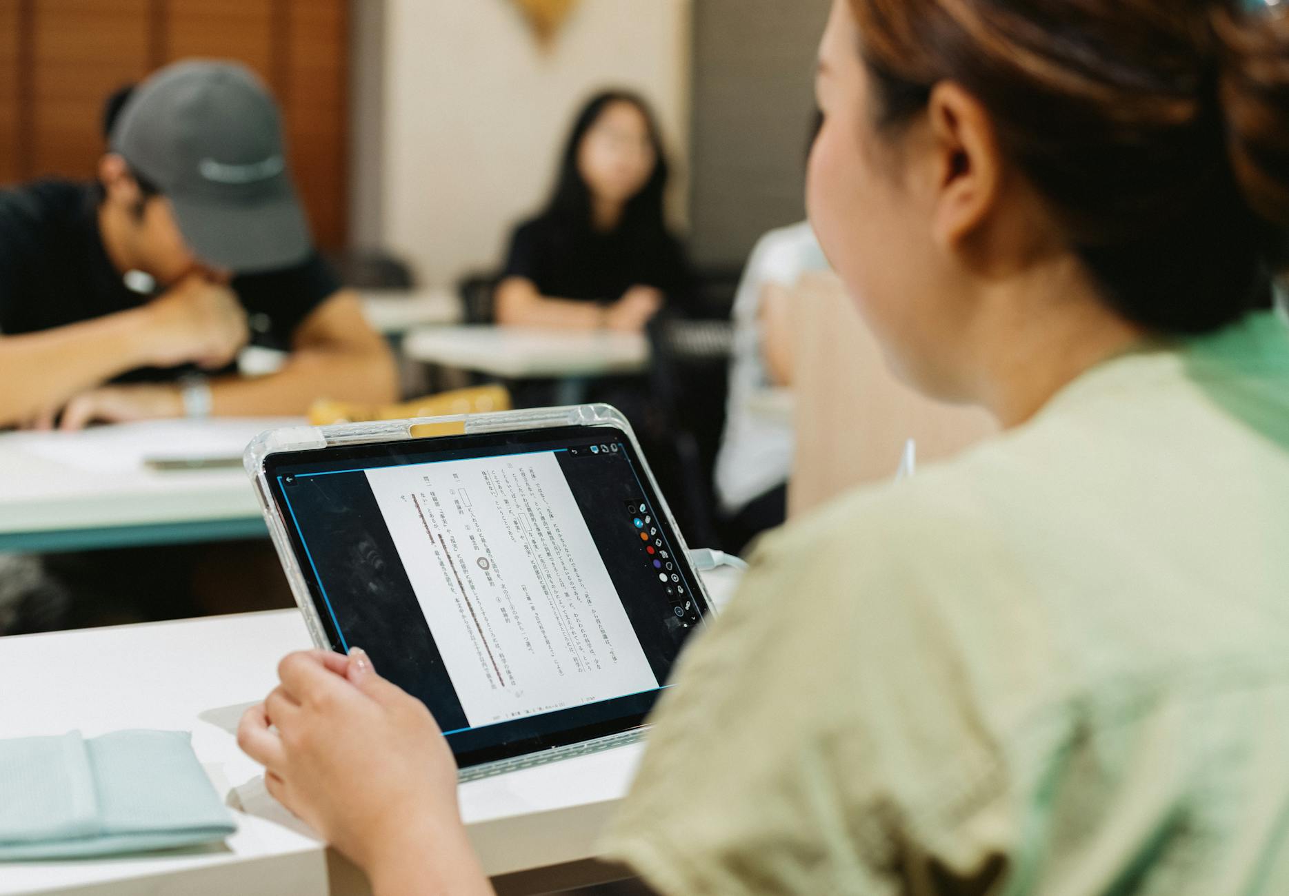 A student using AI tools for learning