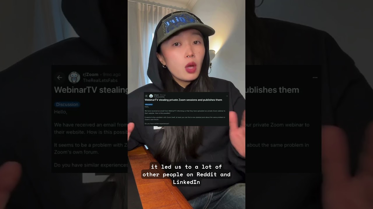 WebinarTV 涉嫌非法抓取 Zoom 私人会议，内容涉及互助小组及戒瘾计划