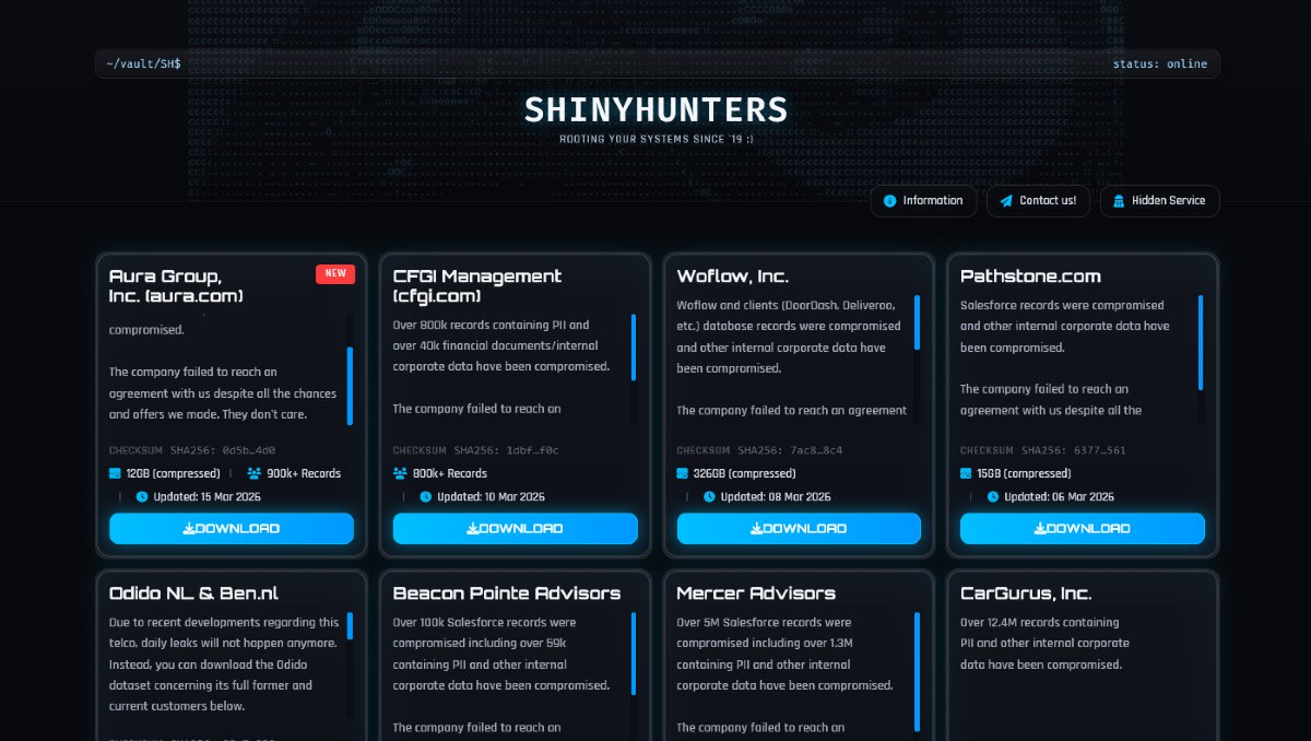 Anodot 遭入侵后，黑客组织 ShinyHunters 威胁将泄露十几家公司的数据