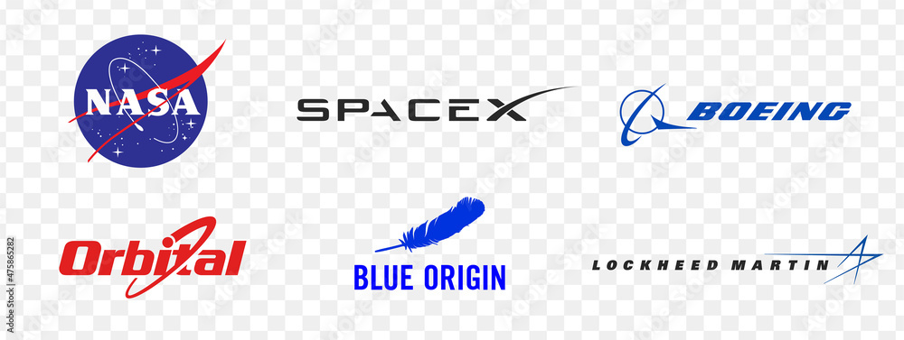 NASA and Blue Origin logos side by side.