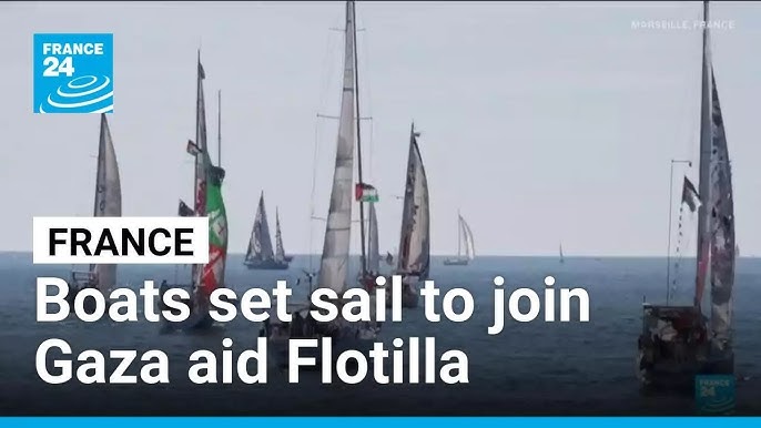 French flotilla departs Marseille to challenge Gaza aid blockade